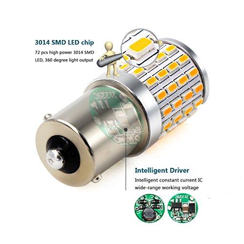 【並行輸入品】PHINLION Super Bright 3014 72 SMD BA15S 1156 1073 2396 7506 1156_4