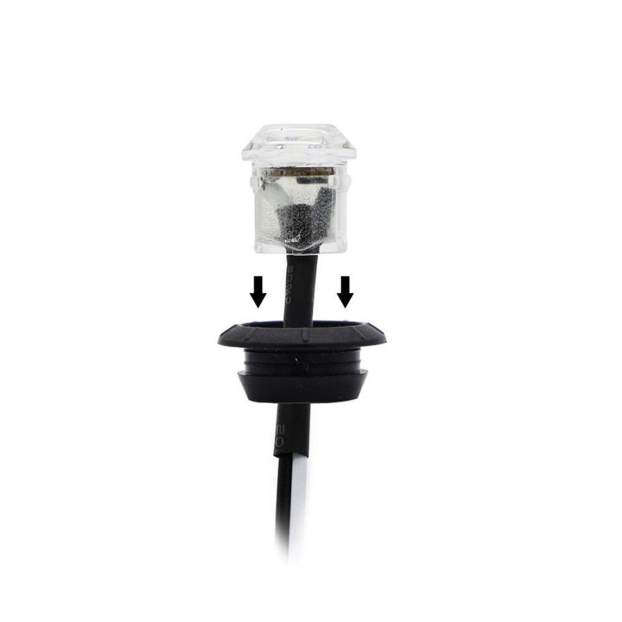 【並行輸入品】Meerkatt (ミーアキャット) 3/4インチ ミニラウンドクリアレンズ アンバー LEDマウント 防水 サイドマーカーインジの画像