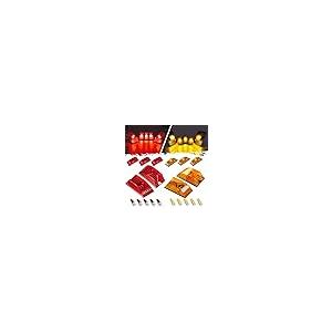【並行輸入品】Partsam (パーツサム) 組み立て全体セット (5xレッド+5xアンバー) レンズ 264160 キャブマーカー ルーフランの画像