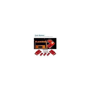 【並行輸入品】Partsam (パーツサム) 組み立て全体セット (5xレッド+5xアンバー) レンズ 264160 キャブマーカー ルーフランの画像