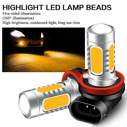 【並行輸入品】KaiDengZhe 2pcs SUPER Bright Amber 6500K H11/H8 LED Bulbs for Foの画像