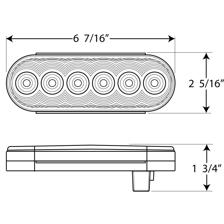 【並行輸入品】Optronics STL12ABP Fleet Count 6\" Round LED Amber Parking/Turn S"