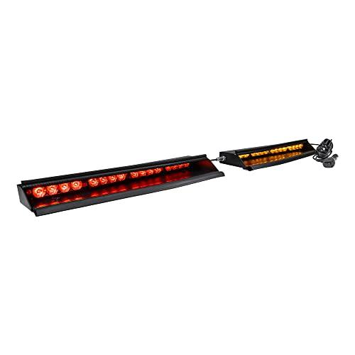 【並行輸入品】SolarBlast 48W アンバー レッド LED 点滅ストロボ警告バイザー ライトバー [48フラッシュモード] [プラグアの画像