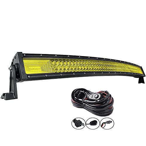 【並行輸入品】Willpower 42 inch 540W Yellow Curved Led Light Bar,Amber Tripleの画像