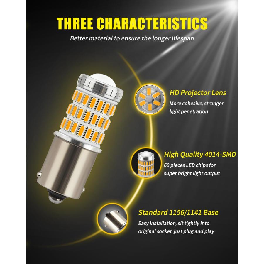 【並行輸入品】AUXLIGHT Upgraded 1156 7506 BA15S 1003 1141 1156A LED Bulbs, Ultの画像