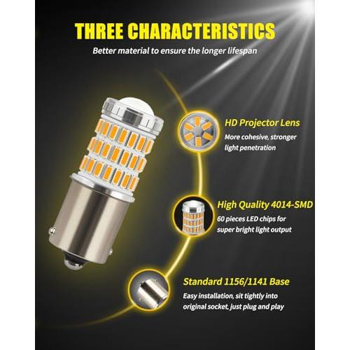 【並行輸入品】AUXLIGHT Upgraded 1156 7506 BA15S 1003 1141 1156A LED Bulbs, Ultの画像