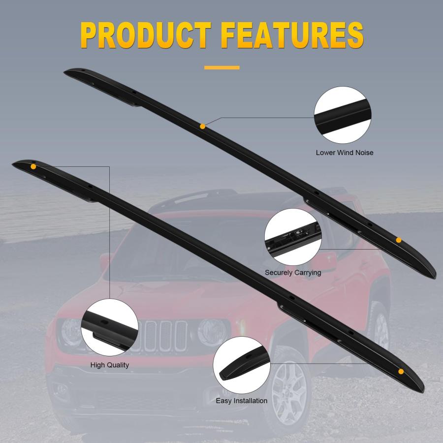 【並行輸入品】 OCPTY Roof Rack Side Rails for Jeep Renegade 2015 2022 Roof Side