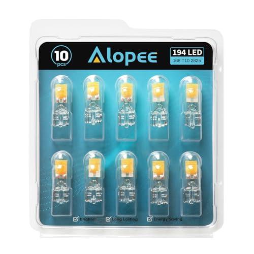 【並行輸入品】ALOPEE 10個パック T10 超高輝度 温白色 COB 光源LED電球 194 W5W 168 2825 501 ハロゲン電の画像