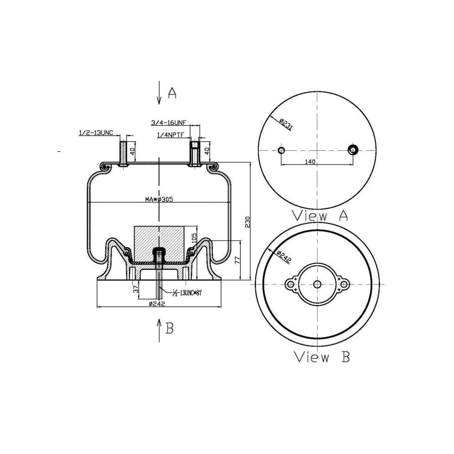 【並行輸入品】Fortpro Air Spring Replaces 8204， 1R12 508 | F245590_3