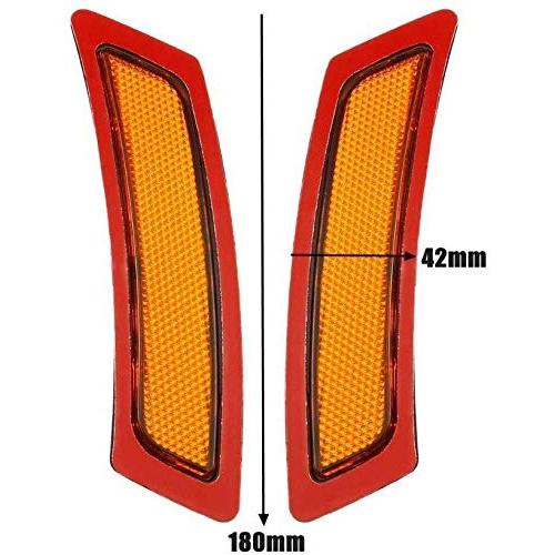 【並行輸入品】Overun フロントサイドマーカー フェンダーバンパー 交換用リフレクター アンバーレンズ 2011 16 F10/F11 5シ_3