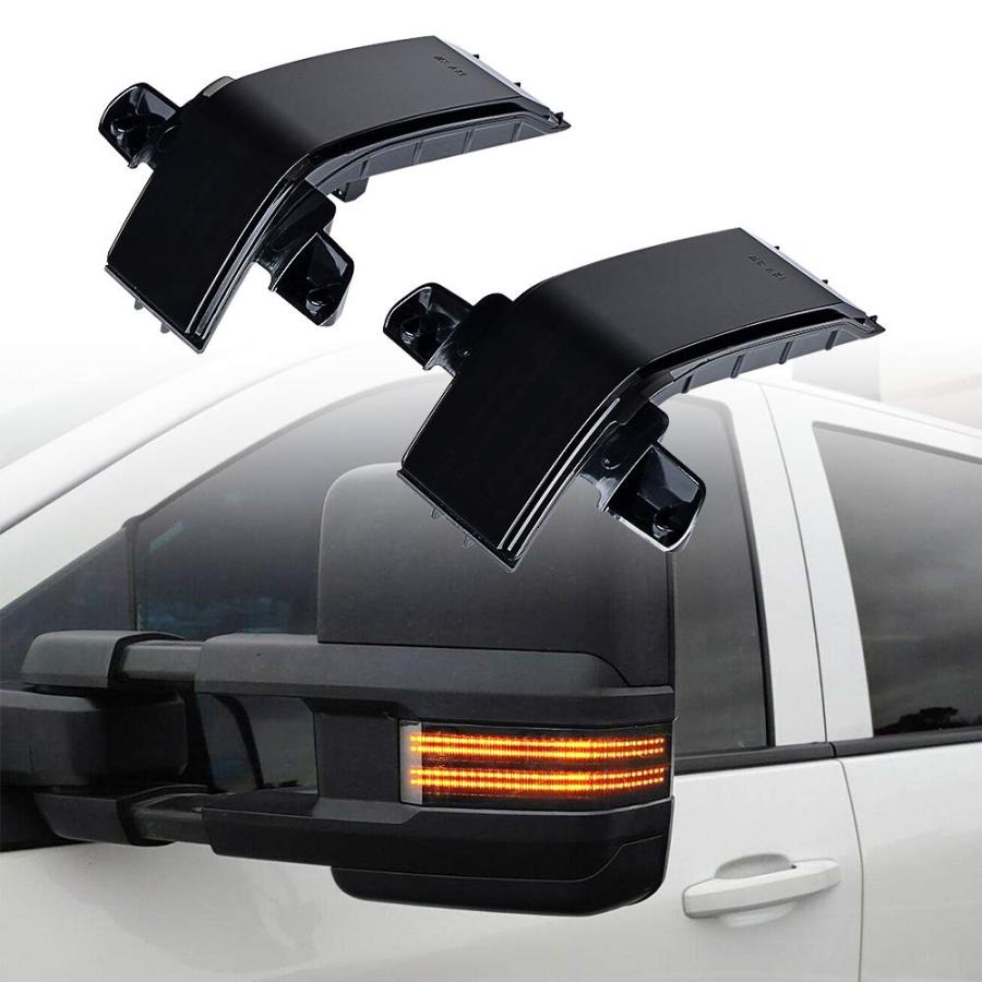 【並行輸入品】Replacement Side Mirror Marker Lights Dark Smoke Lens Compatible_3