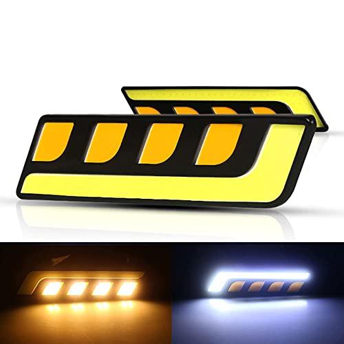 【並行輸入品】YSY 2Pcs Car Light Assembly DRL Led COB Daytime Running Lights W