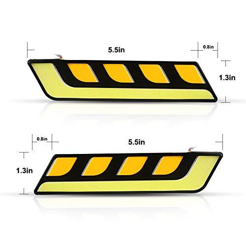 【並行輸入品】YSY 2Pcs Car Light Assembly DRL Led COB Daytime Running Lights W