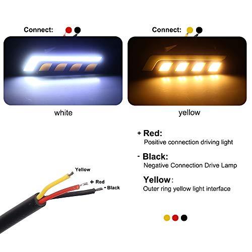 【並行輸入品】YSY 2Pcs Car Light Assembly DRL Led COB Daytime Running Lights W