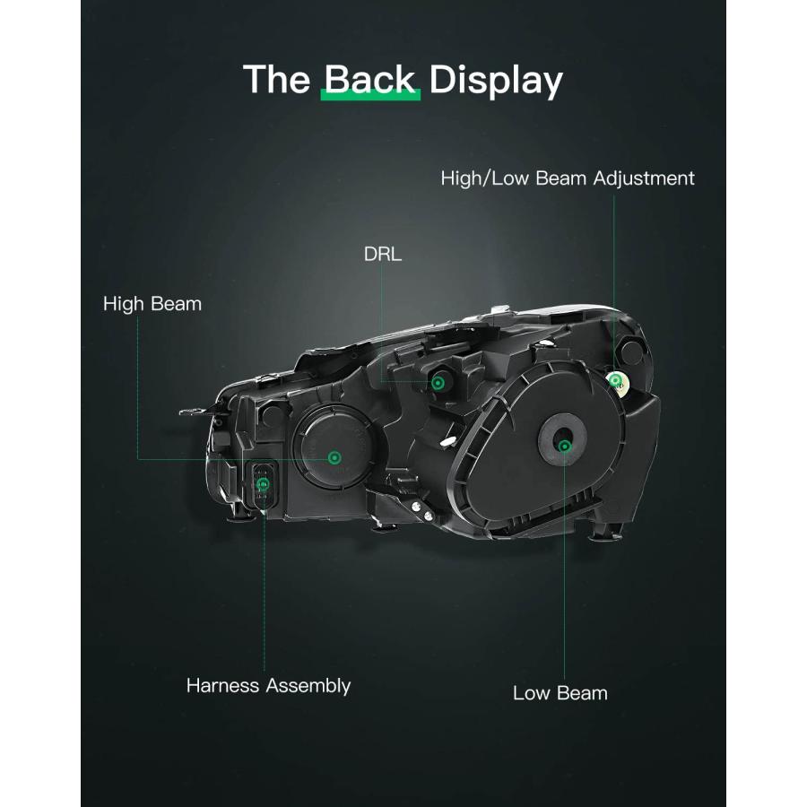 【並行輸入品】LSAILON LED DRL Projector Headlight Assembly Fit for 2011 2013 F_6