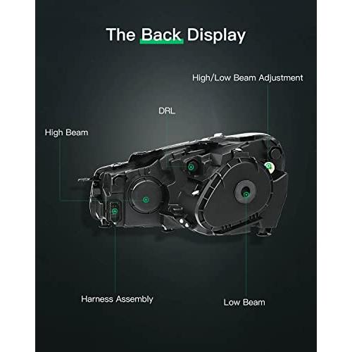 【並行輸入品】LSAILON LED DRL Projector Headlight Assembly Fit for 2011 2013 F_7
