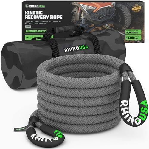 【並行輸入品】Rhino USA キネティックリカバリー牽引ロープ 高耐久 オフロードスナッチストラップ UTV、ATV、トラック、車、トラクタ_1