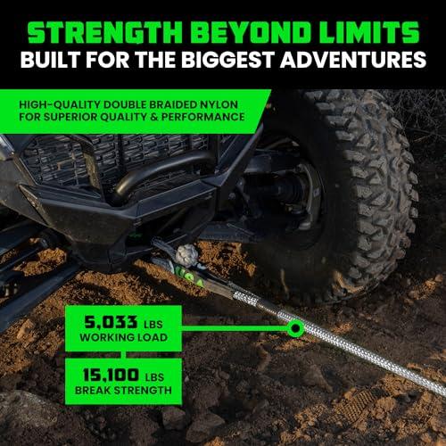 【並行輸入品】Rhino USA キネティックリカバリー牽引ロープ 高耐久 オフロードスナッチストラップ UTV、ATV、トラック、車、トラクタ_4