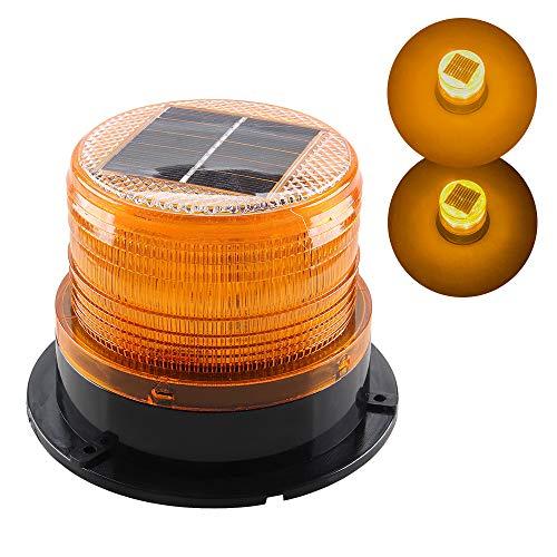 【並行輸入品】Sidaqi Solar Energy LED Beacon Strobe Light 12V Amber with Magne_1