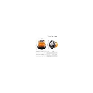 【並行輸入品】Sidaqi Solar Energy LED Beacon Strobe Light 12V Amber with Magne_5