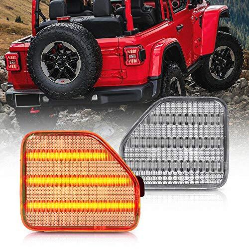 【並行輸入品】alittlepanda Bright TECHシリーズ クリアレンズ アンバー LED リアバンパーリフレクター サイドマーカー_1