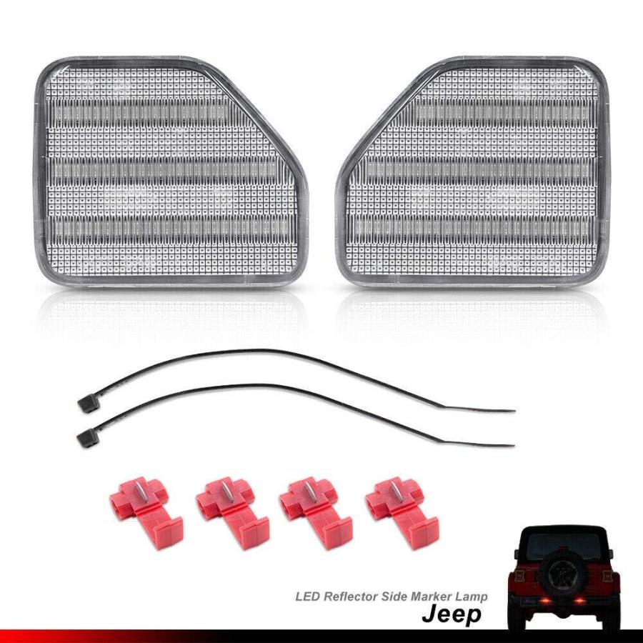 【並行輸入品】alittlepanda Bright TECHシリーズ クリアレンズ アンバー LED リアバンパーリフレクター サイドマーカー_3