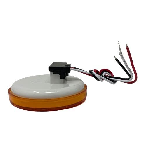 【並行輸入品】All Star Truck Parts] 4\" Round LED Recessed Amber Strobe Light,の画像