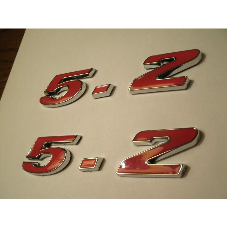 【並行輸入品】5.2 ENGINE ID EMBLEMS PAIR 5.2L RED_3