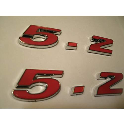 【並行輸入品】5.2 ENGINE ID EMBLEMS PAIR 5.2L RED_7