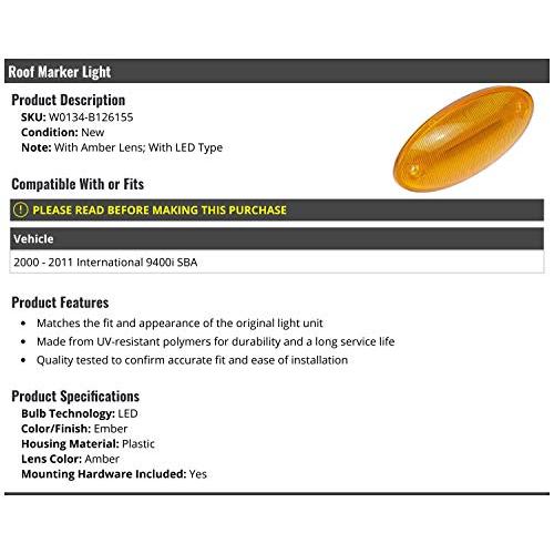 【並行輸入品】Roof Marker Light with Amber Lens LED Type Compatible with_3