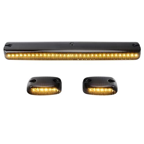 【並行輸入品】OPP ULITE シルバラード キャブライト アンバー 30 LED スモークカバー レンズ キャブマーカー トップルーフ ラン_1