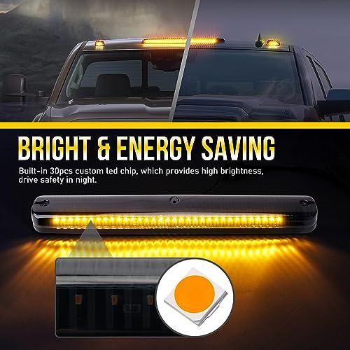 【並行輸入品】OPP ULITE シルバラード キャブライト アンバー 30 LED スモークカバー レンズ キャブマーカー トップルーフ ラン_7