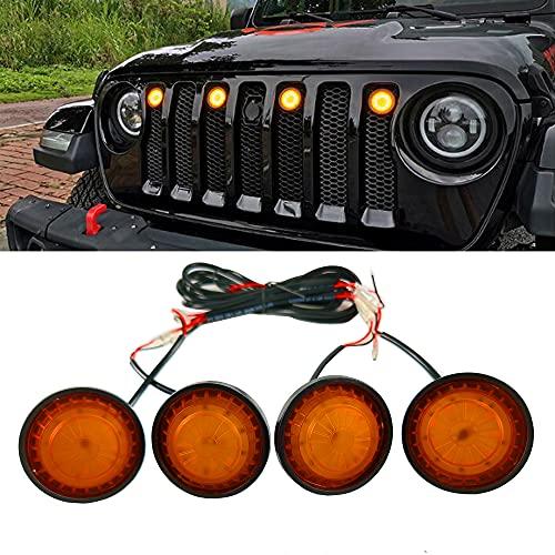 【並行輸入品】UWDESY 4Pcs LED Grille Light Kits Waterproof Amber LED Front Gri_1