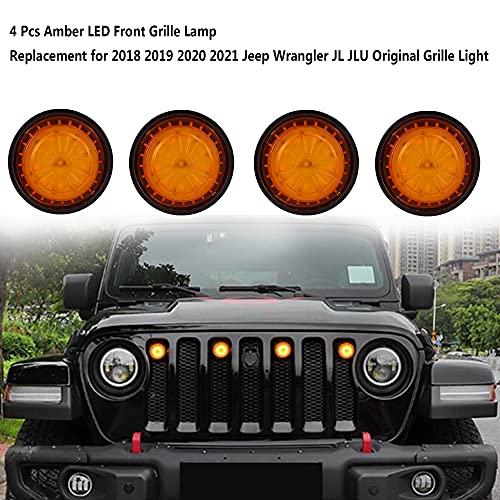 【並行輸入品】UWDESY 4Pcs LED Grille Light Kits Waterproof Amber LED Front Gri_4