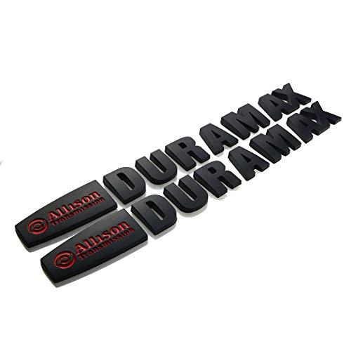 【並行輸入品】Allison Duramax エンブレムバッジ マットブラック/レッド 3D 立体立体的な強粘着性 シルバラード 2500HD_4