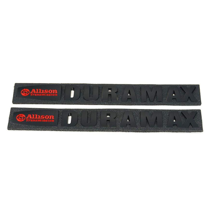 【並行輸入品】Allison Duramax エンブレムバッジ マットブラック/レッド 3D 立体立体的な強粘着性 シルバラード 2500HD_6