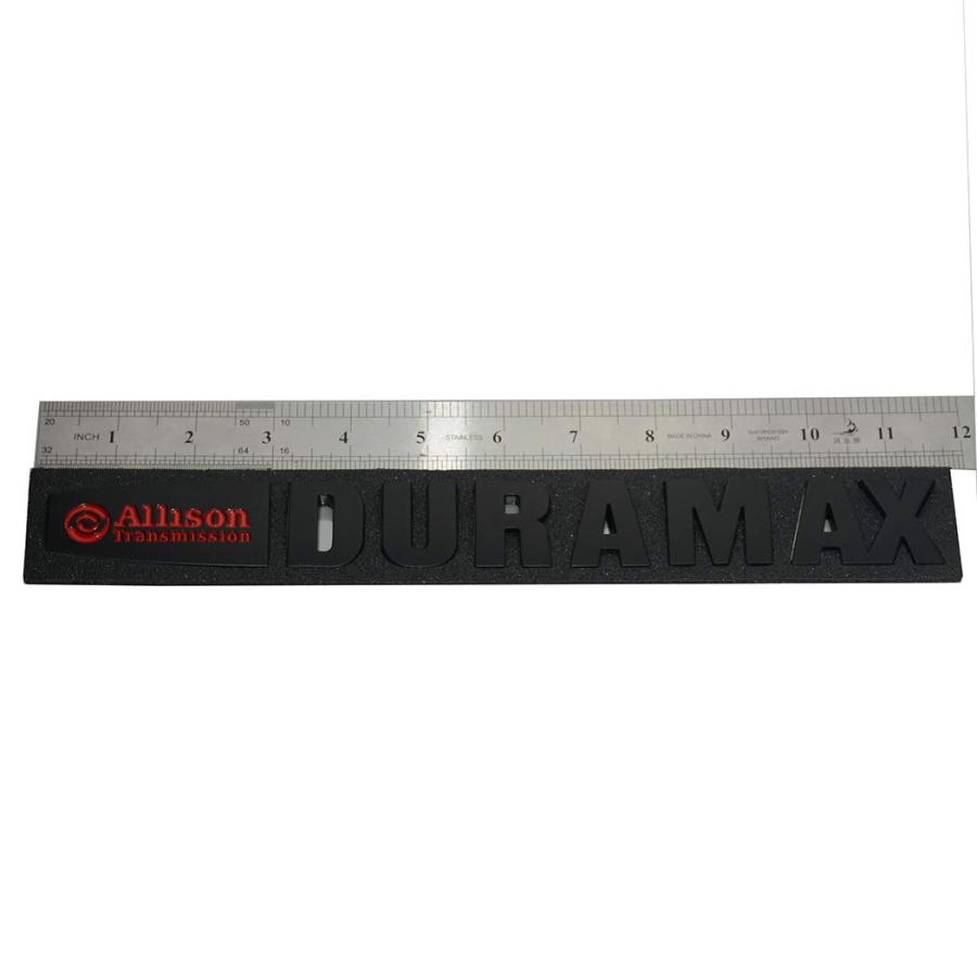 【並行輸入品】Allison Duramax エンブレムバッジ マットブラック/レッド 3D 立体立体的な強粘着性 シルバラード 2500HD_9