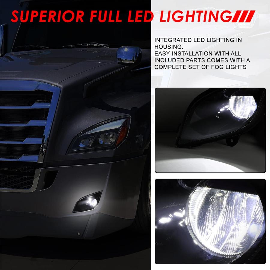 【並行輸入品】ハイパワー LED フロントバンパー ドライビング フォグランプ Freightliner Cascadia 18 22に対応 運_9