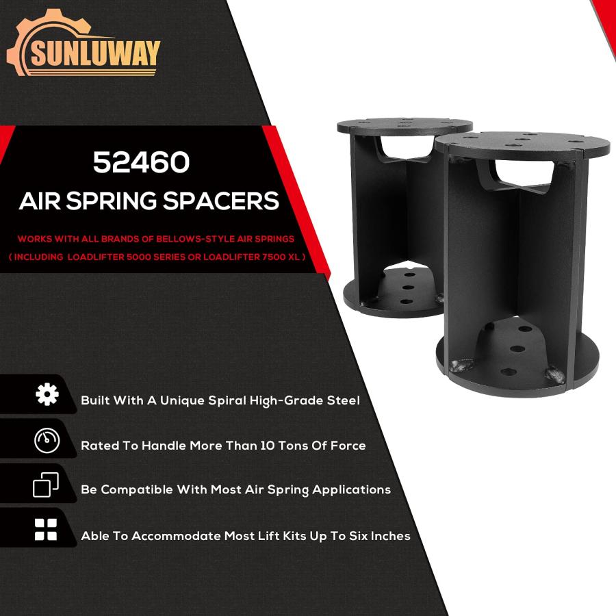 【並行輸入品】Sunluway 52460 ユニバーサルエアスプリングスペーサー ピックアップサスペンションセルフレベリングユニット用 最大6イの画像