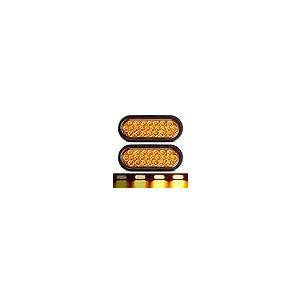 【並行輸入品】Partsam 6.3インチ LED 楕円形 アンバー ストロボライト 24LED 埋め込み型 トリプルフラッシュパターン トラッ_2