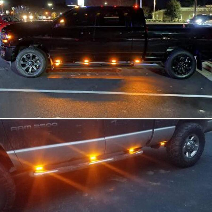 【並行輸入品】UWDESY 10Pcs Amber 4 LED Side Marker Lights Front Rear Interior_9