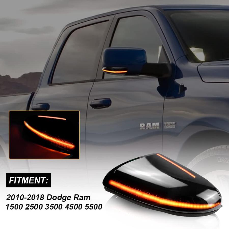 【並行輸入品】Jinfili シーケンシャル アンバー LED サイドミラー ウィンカー 牽引ライト アセンブリ ブリンカー ホワイト 水たまりの画像