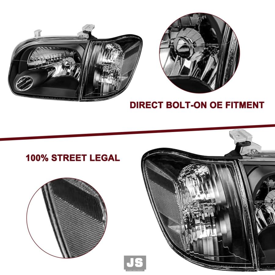 【並行輸入品】JSBOYAT ヘッドライト 05 06 トヨタ タンドラ 05 07 セコイア ダブル | クルーキャブ 4ドア ヘッドランプ_9