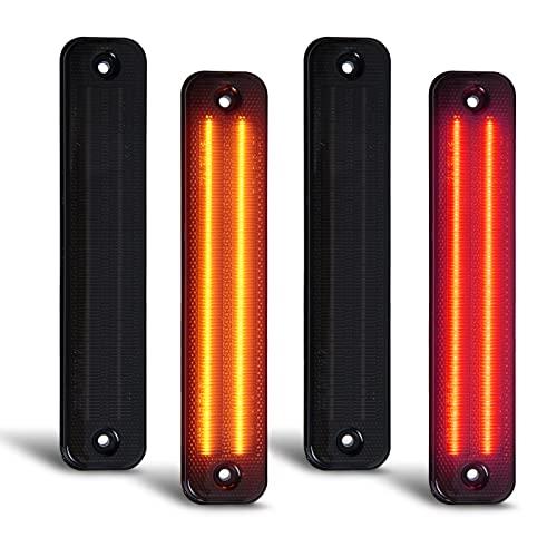 【並行輸入品】Gempro LEDサイドマーカーライト 4個 2003 2009 Hum mer H2 フェンダーライトキット フロント アンバの画像