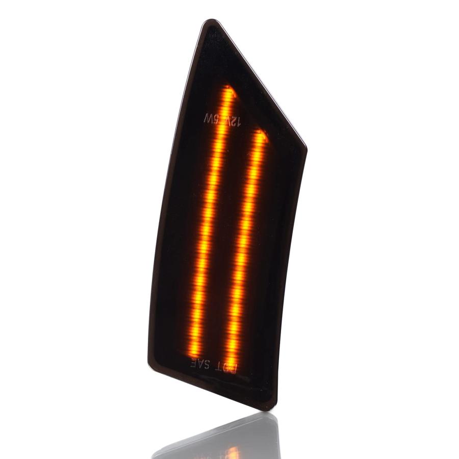 【並行輸入品】runmade 2pcs Front Bumper Fender Side Marker Light Smoked Lens Aの画像