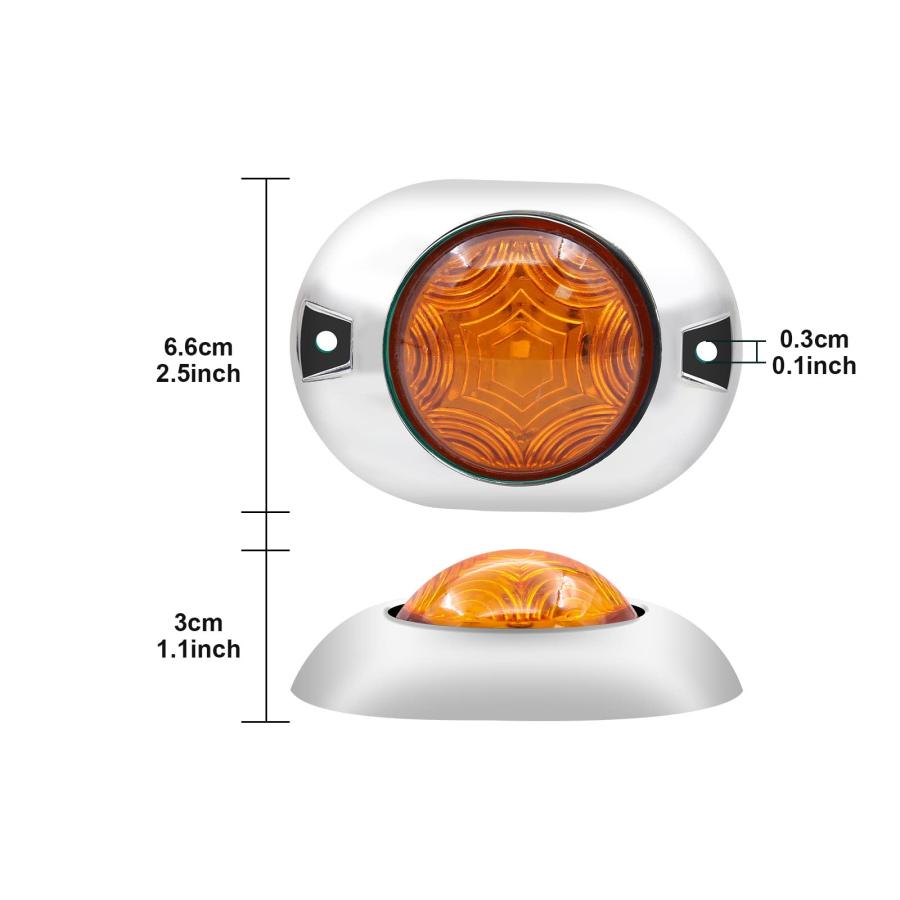【並行輸入品】YnGia Amber LED Side Marker Lights, Waterproof, Suitable for Mosの画像