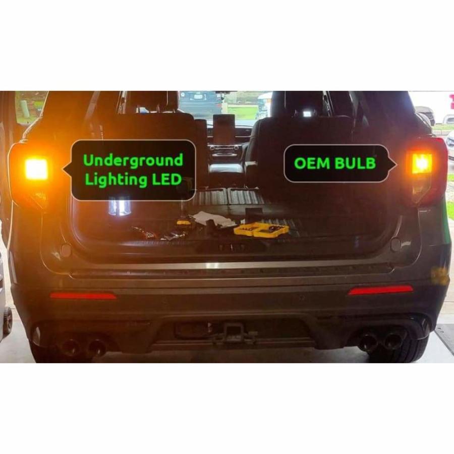 【並行輸入品】7440/7443 アンバー ウインカー LED W/内蔵抵抗器 ハイパーフラッシュなし (ペア) 7440/7443 Amberの画像