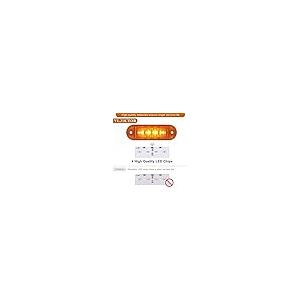 【並行輸入品】4pcs Trailer Lights Oval Led Side Marker Light, Surface Mount fo_8