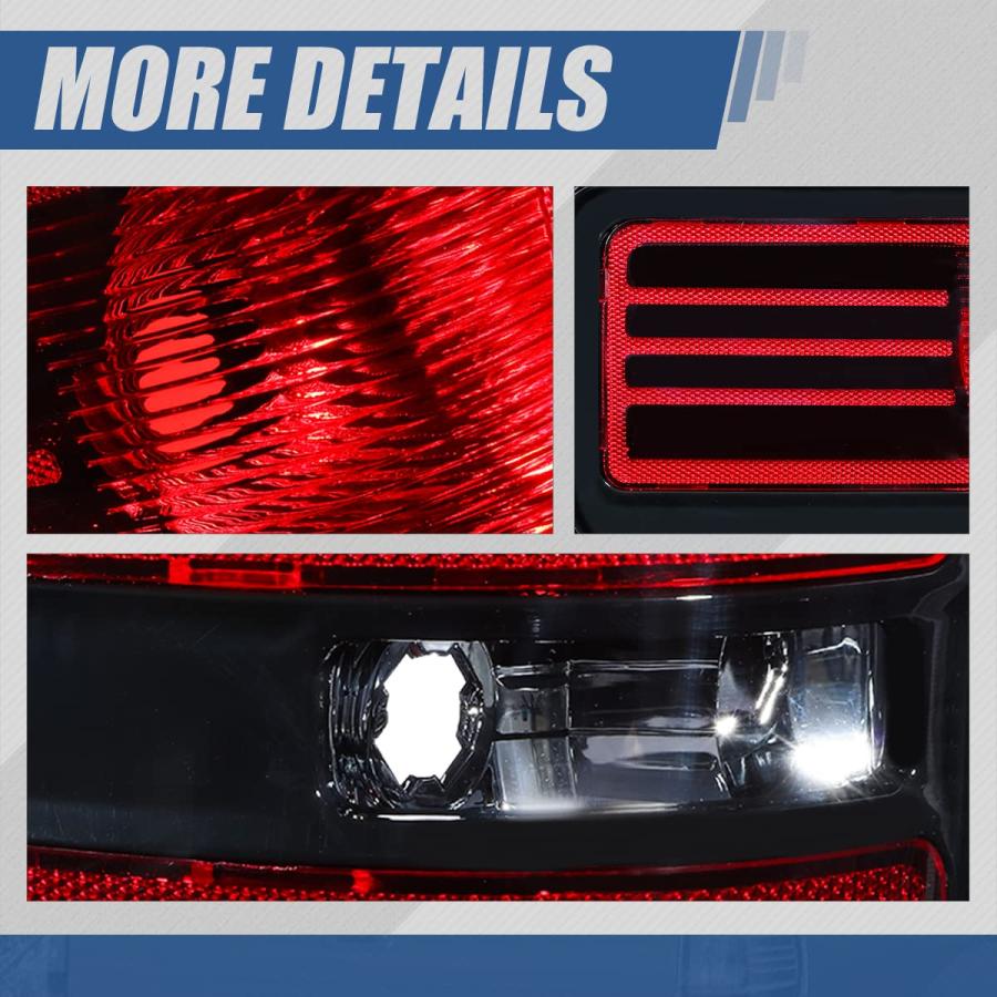 【並行輸入品】ファクトリースタイル リアテールライト ブレーキランプ フォードF 150 フリートサイドベッド 2009 2014 ドライバー左_6
