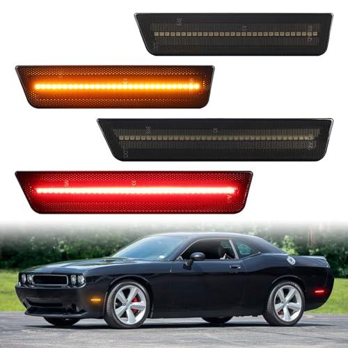 【並行輸入品】FetonAuto Smoked Lens LED Side Marker Lights for Dodge Challenge_1
